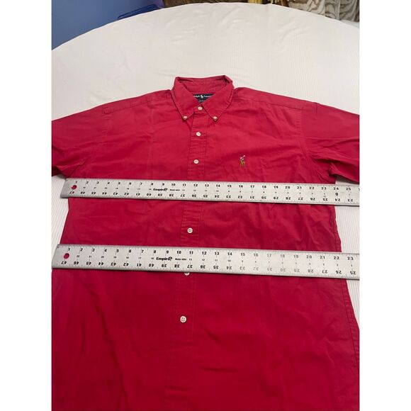 Ralph Lauren Blake Men’s Red Vintage Short Sleeve Button Down Shirt Size Large - Picture 5 of 7